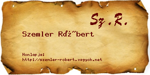 Szemler Róbert névjegykártya